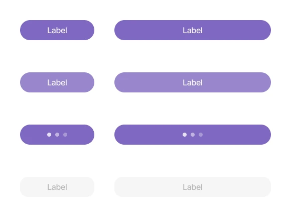 Button component and its states