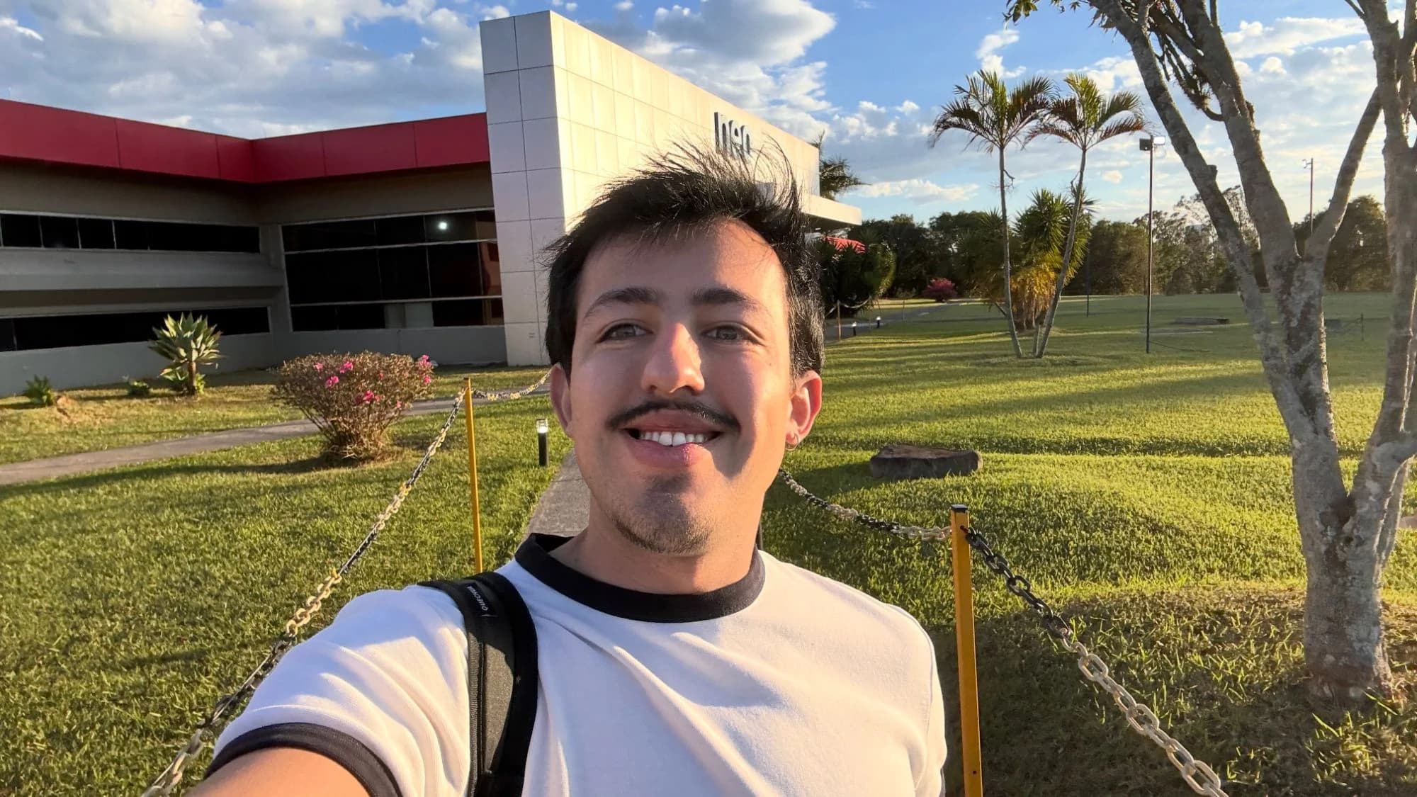 Selfie arriving at the support operation